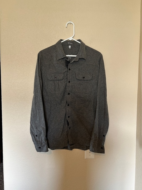 ibex Other - Ibex Wool Button Down Shirt Gray Long Sleeve Outdoor Flannel Style Men’s Medium